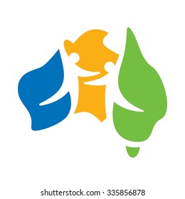 australia and people logo vector. logo template.