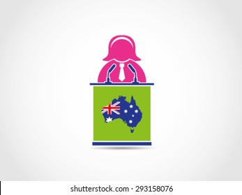 Australia Podium Speech Campaign Vote Woman Politician