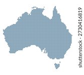 Australia Professional Dotted Vector Map for Pacific Business and Economic Strategy. Australia dotted map.