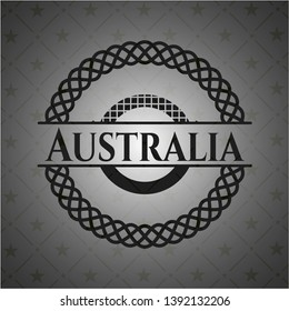 Australia realistic dark emblem. Vector Illustration. Detailed.