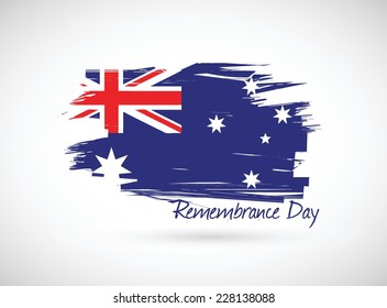 australia remembrance day illustration design over a white background