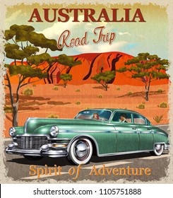 Australia Retro Poster.