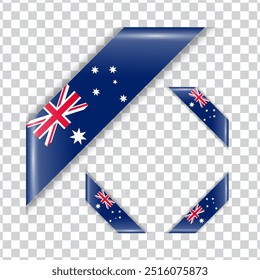 Australien Band Eck Fahne mit Schatten