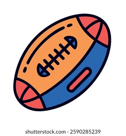 Australia rugby ball illustration icon