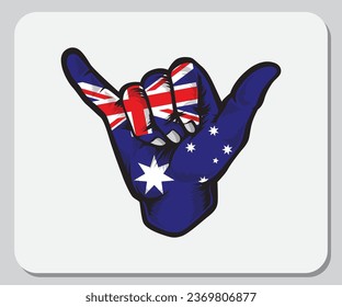 Australia Shaka Hand Good Vibes Flag