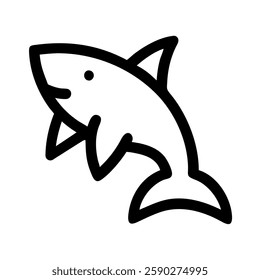 Australia shark animal outline illustration