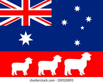 Australia Sheeps Background