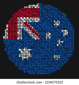 Australia Silhouette Pixelated pattern map illustration