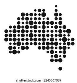 Australia Silhouette Pixelated pattern map illustration