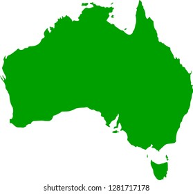 Australia, a simple silhouette, map of Australia