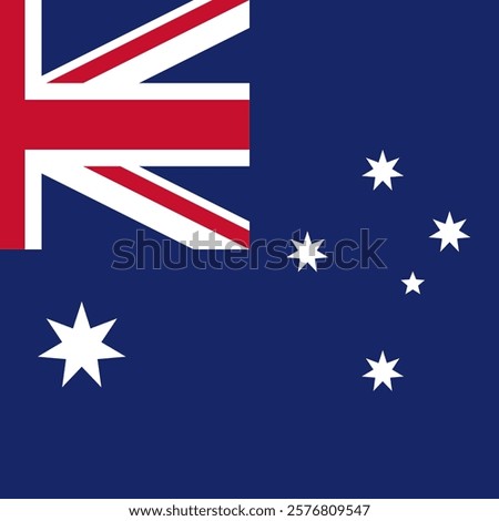 Australia square flag. Vector illustration.