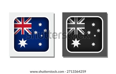 Australia Square Rounded Flag Icon