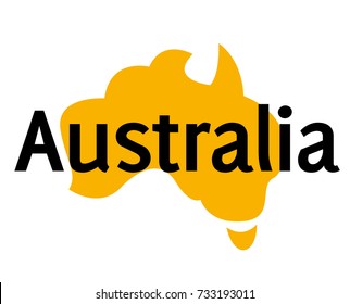 AUSTRALIA sticker. Authentic design graphic stamp. Original series.