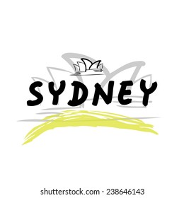 Australia Sydney Travel Poster Cartoon Stock Vector (Royalty Free ...