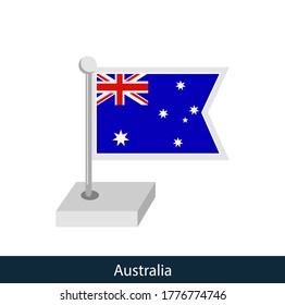 Australia Table Flag. Flat style. Vector.