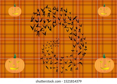 Australia  tartan with halloween elements for website design and various festive events