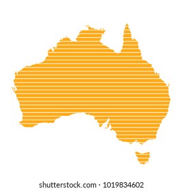 Australia and Tasmania Map Abstract Vector