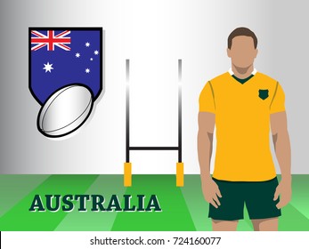 Australia team new official rugby kit with jersey and short