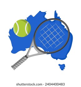 australia tennis design vector isolated