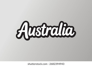 australia text graphic element Illustration template design 
