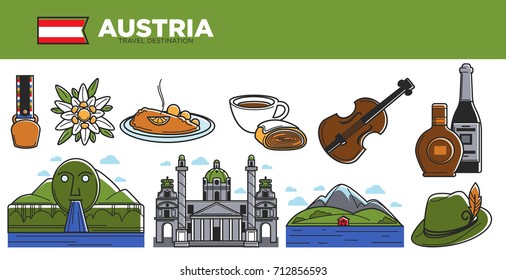 Australia travel destination promotional poster with national symbols