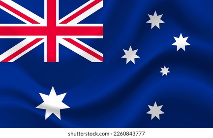 Bandera vectorial de Australia. Bandera australiana. Bandera de Australia. Ilustración de la bandera de Australia. Antecedentes en Australia. Cartel australiano.