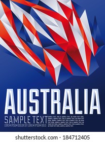 Australia - Vector geometric background - modern flag concept - Australia colors