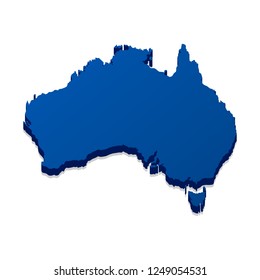 australia vector map. isolated background illustration