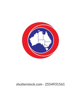 Australia vector map isolated on white background Illustration