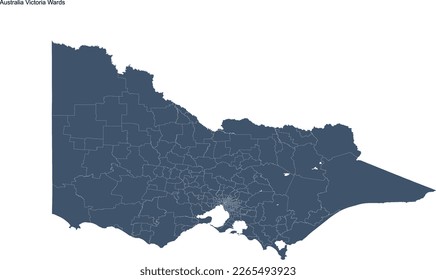 Australia Victoria map with Wards