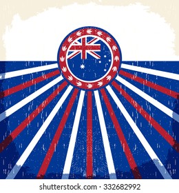 Australia vintage patriotic poster - card vector design, australia holiday decoration