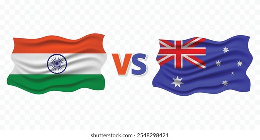 Australia vs India Cricket o Copa Mundial de Anuncio de partido de fondo transparente