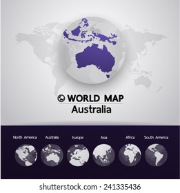Australia World Map vector illustration