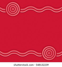 Australian Aboriginal Art Background In Vector Format.