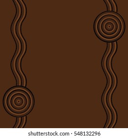 Australian Aboriginal art background in vector format.