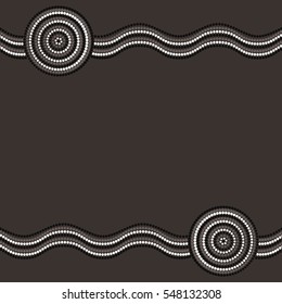 Australian Aboriginal art background in vector format.
