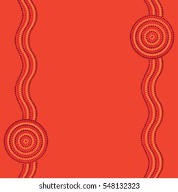 Australian Aboriginal Art Background In Vector Format.