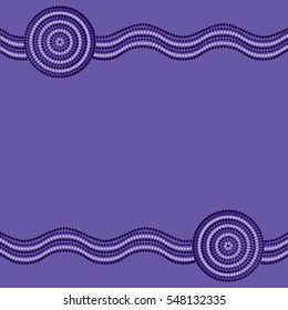 Australian Aboriginal art background in vector format.