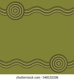 Australian Aboriginal art background in vector format.