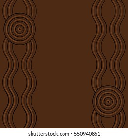 Australian Aboriginal art background in vector format.