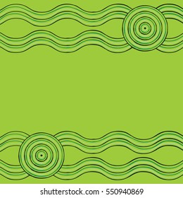 Australian Aboriginal art background in vector format.