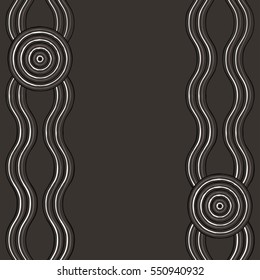 Australian Aboriginal art background in vector format.