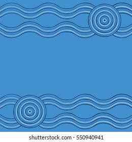 Australian Aboriginal art background in vector format.