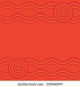 Australian Aboriginal Art Background In Vector Format.