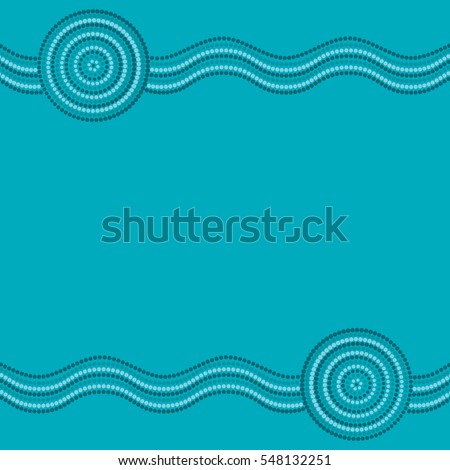 Australian Aboriginal art background in vector format.
