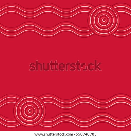 Australian Aboriginal art background in vector format.