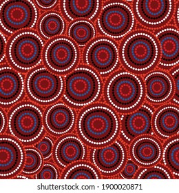 Australian Aboriginal Art Seamless pattern Vector