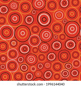 Australian Aboriginal Art Seamless Pattern Vector