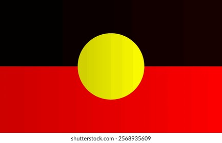 Australian Aboriginal Flag. RGB color. Vector illustration