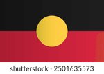 Australian Aboriginal national Flag. County identity